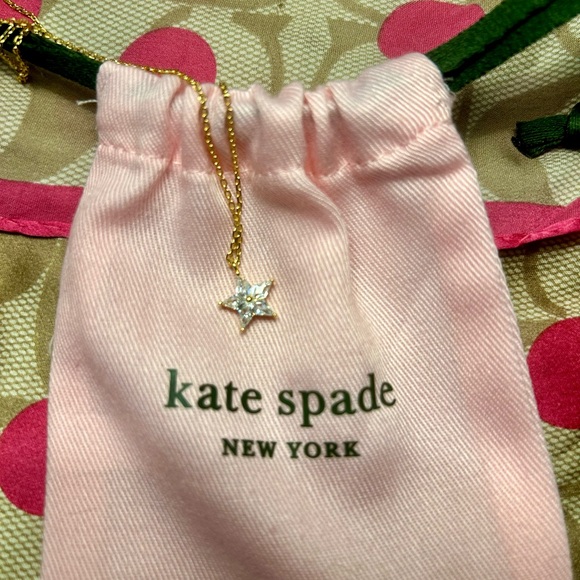 kate spade Jewelry - Kate Spade ⭐️ Gold Tone, Cubic Zirconia “Seeing Stars Pave Star” Necklace